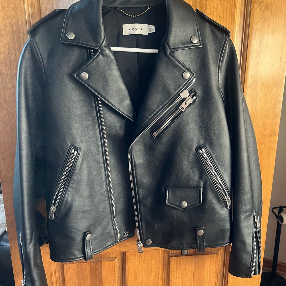 Coach Black Leather Jacket